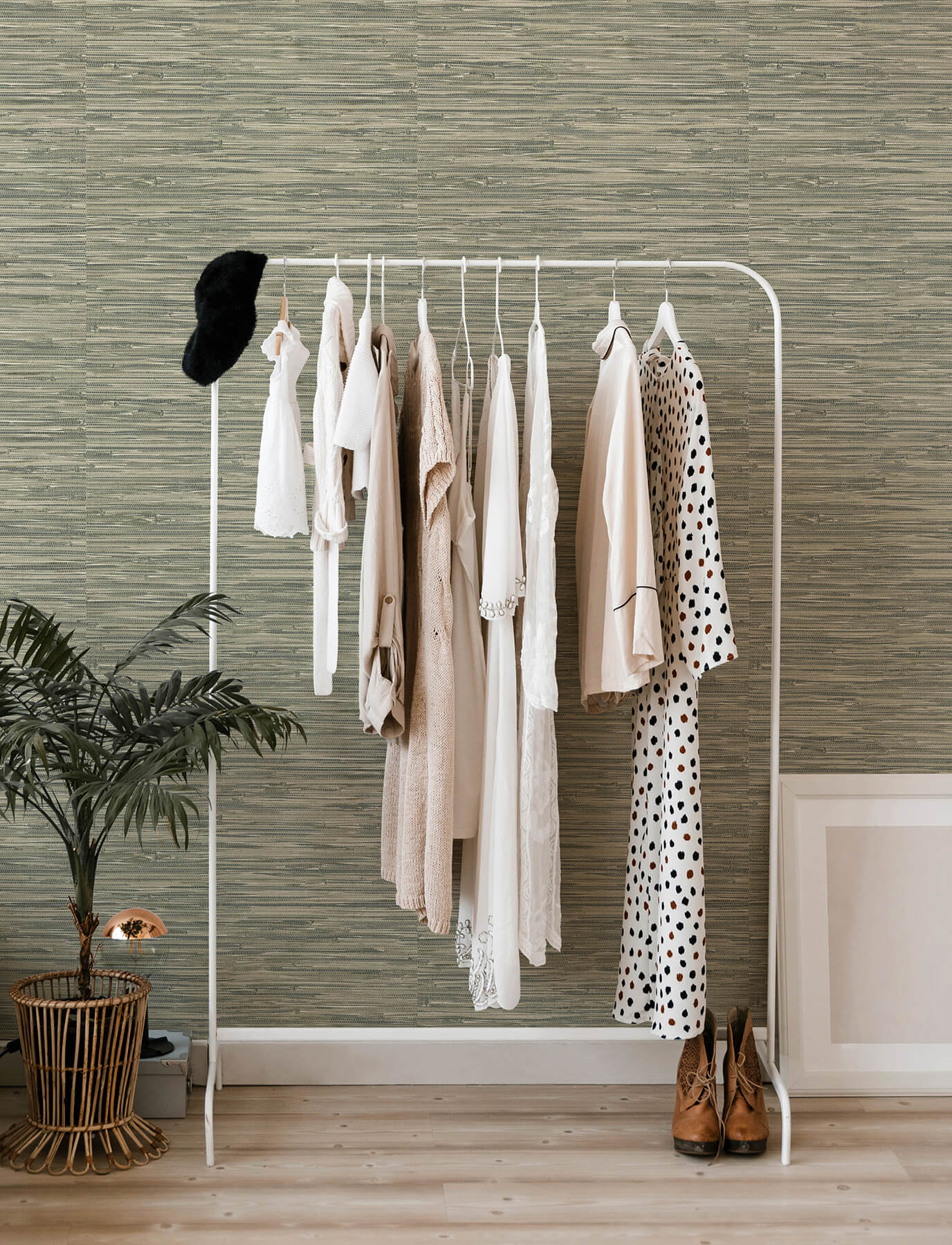 Harmony Exhale Faux Grasscloth Wallpaper
