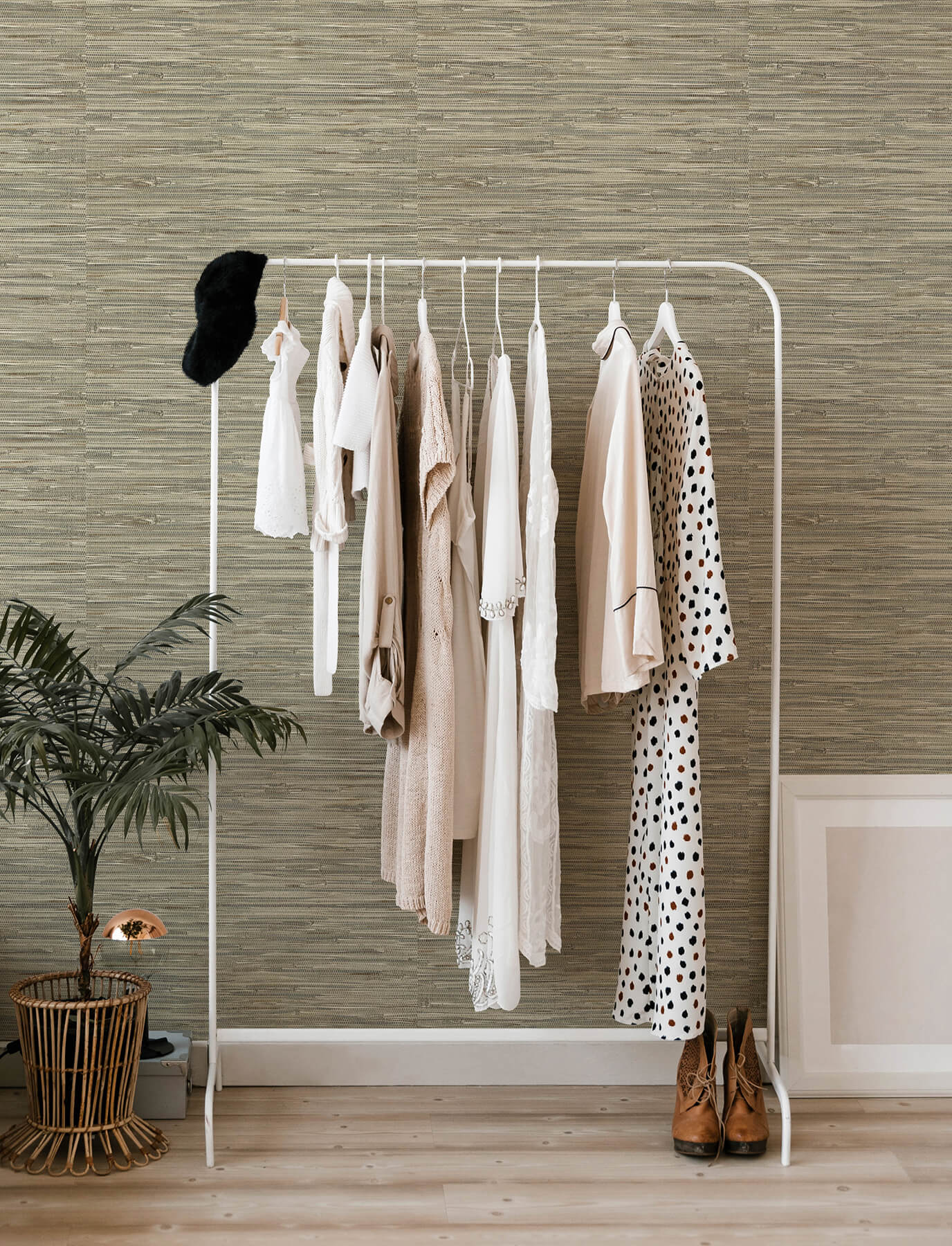 Harmony Exhale Faux Grasscloth Wallpaper