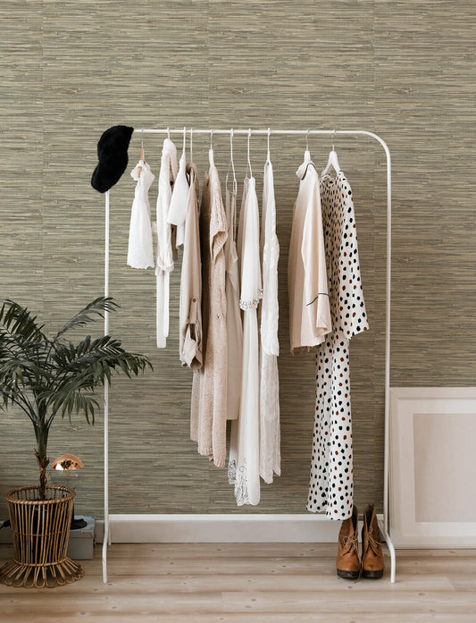 Harmony Exhale Faux Grasscloth Wallpaper