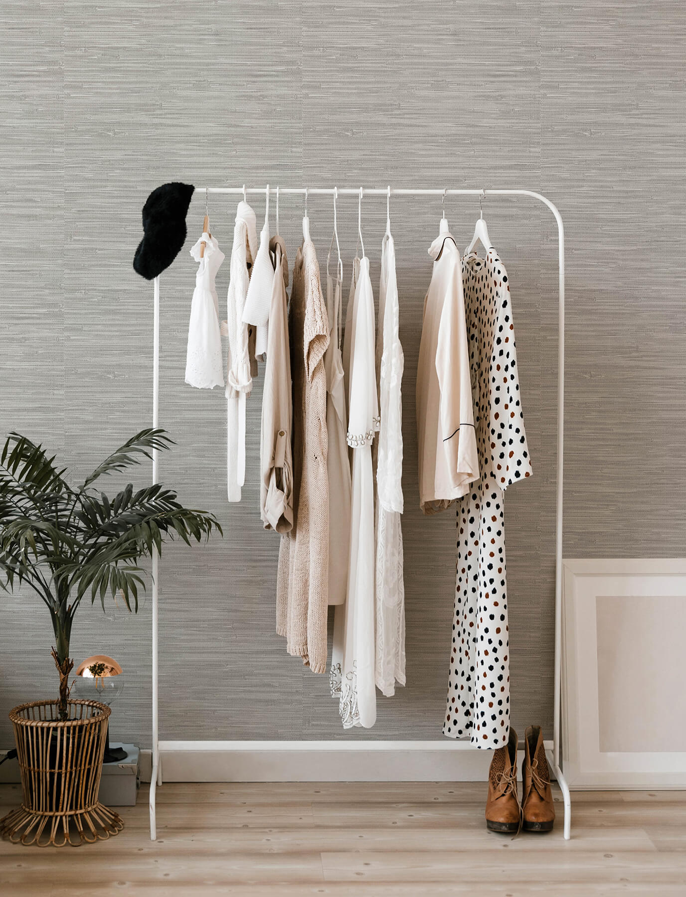 Harmony Exhale Faux Grasscloth Wallpaper