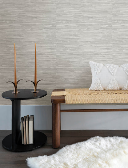 Harmony Exhale Faux Grasscloth Wallpaper