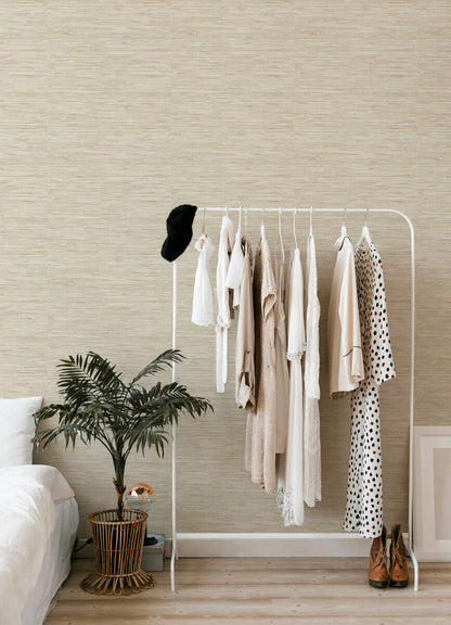 Haberdashery Exhale Faux Grasscloth Wallpaper