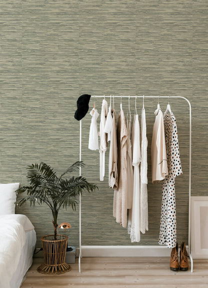 Haberdashery Exhale Faux Grasscloth Wallpaper