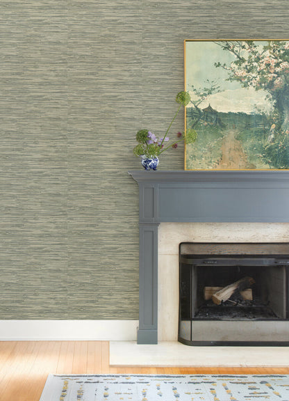 Haberdashery Exhale Faux Grasscloth Wallpaper
