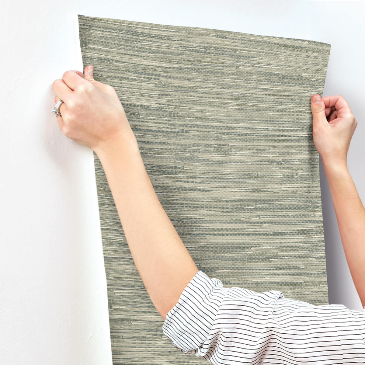 Haberdashery Exhale Faux Grasscloth Wallpaper