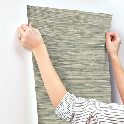 Haberdashery Exhale Faux Grasscloth Wallpaper