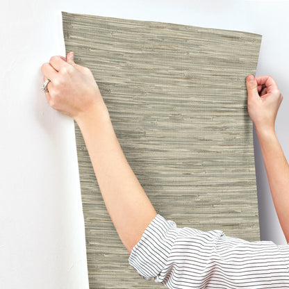 Haberdashery Exhale Faux Grasscloth Wallpaper