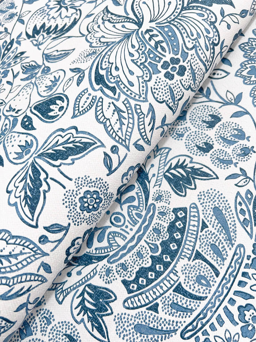 Haberdashery Blanche Floral Damask Wallpaper