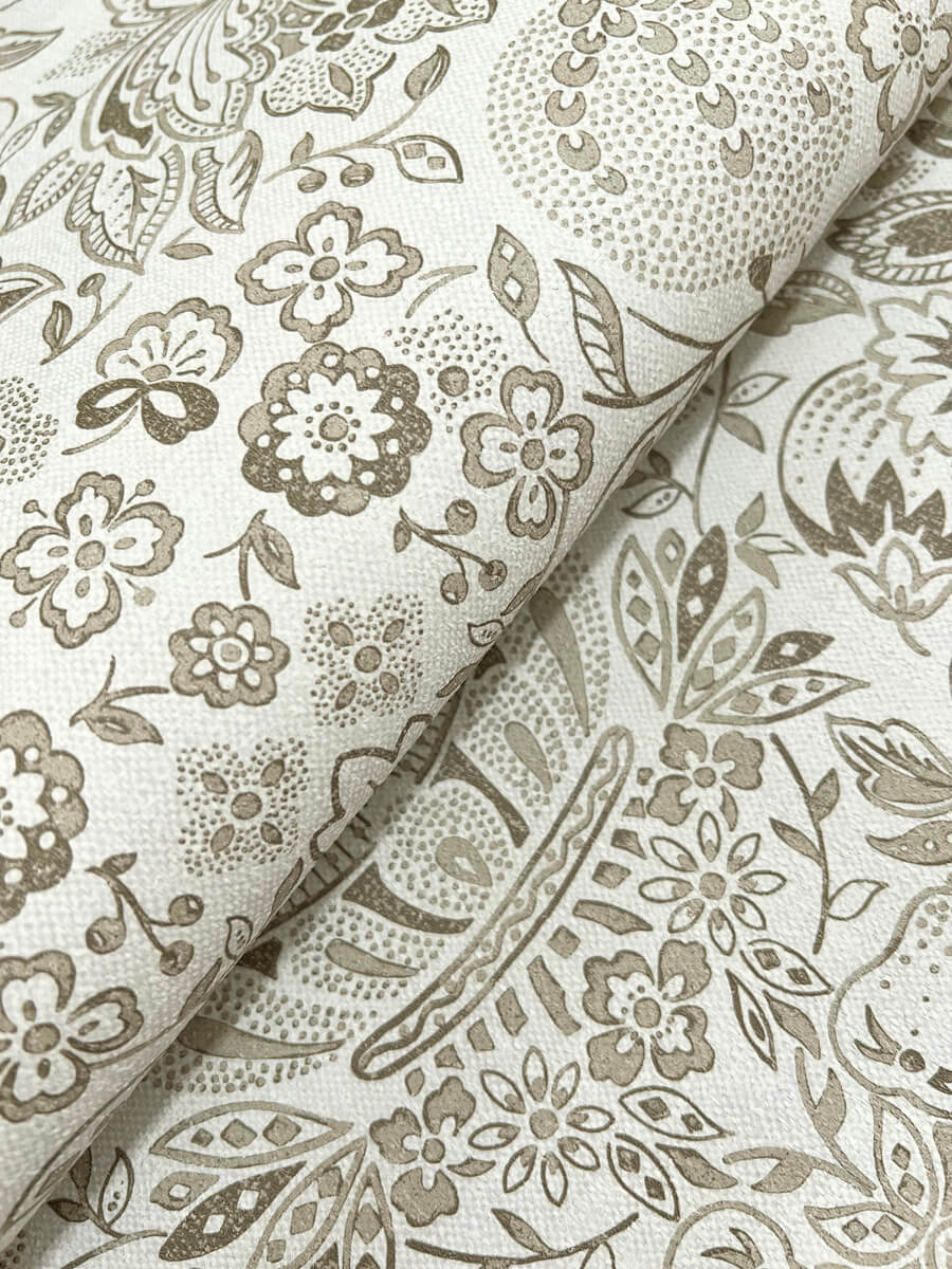 Haberdashery Blanche Floral Damask Wallpaper