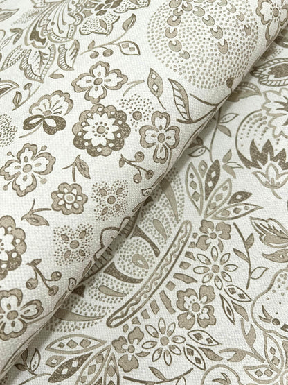 Haberdashery Blanche Floral Damask Wallpaper