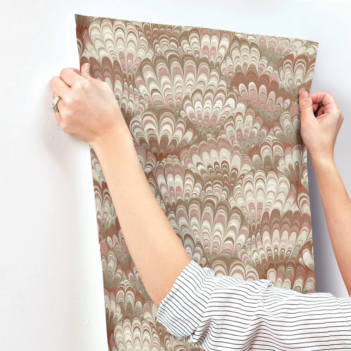Haberdashery Octavia Marbled Ink Wallpaper