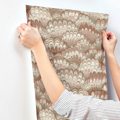 Haberdashery Octavia Marbled Ink Wallpaper