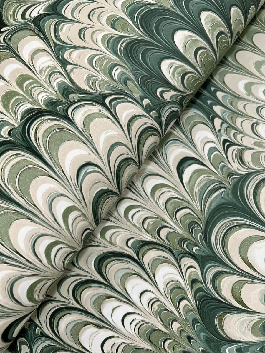Haberdashery Octavia Marbled Ink Wallpaper