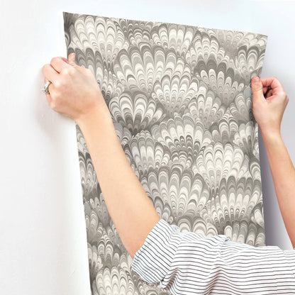 Haberdashery Octavia Marbled Ink Wallpaper