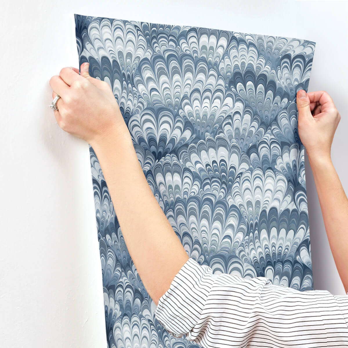 Haberdashery Octavia Marbled Ink Wallpaper