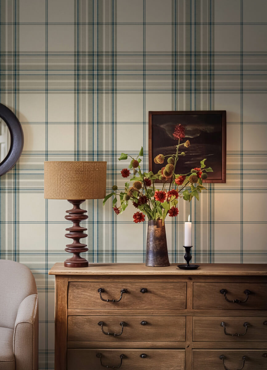 Haberdashery Westley Plaid Wallpaper