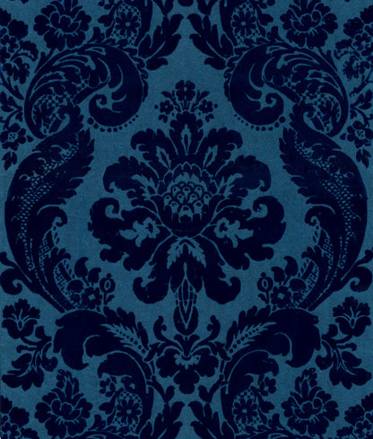 Haberdashery Shadow Flocked Damask Wallpaper