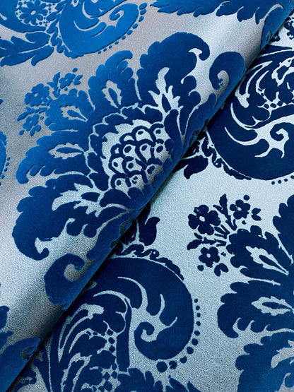 Haberdashery Shadow Flocked Damask Wallpaper
