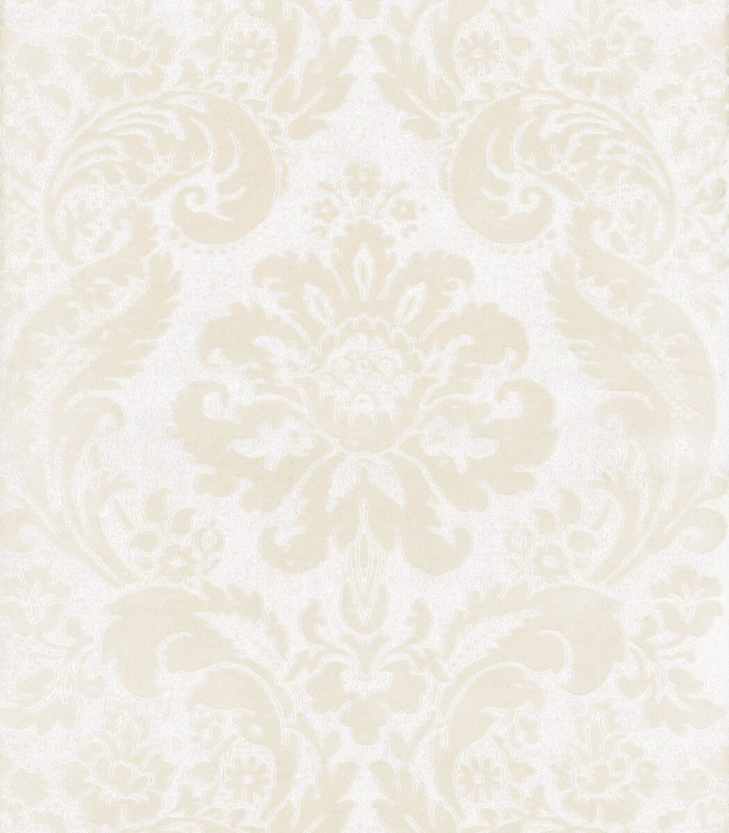 Haberdashery Shadow Flocked Damask Wallpaper