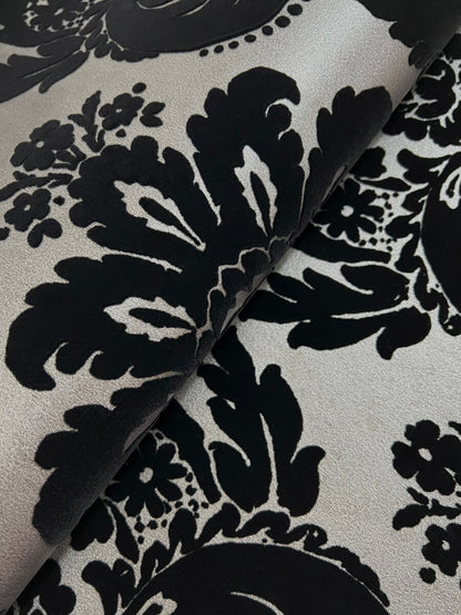 Haberdashery Shadow Flocked Damask Wallpaper