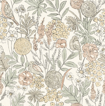 Printworks Goldfinch Birds & Blooms Wallpaper