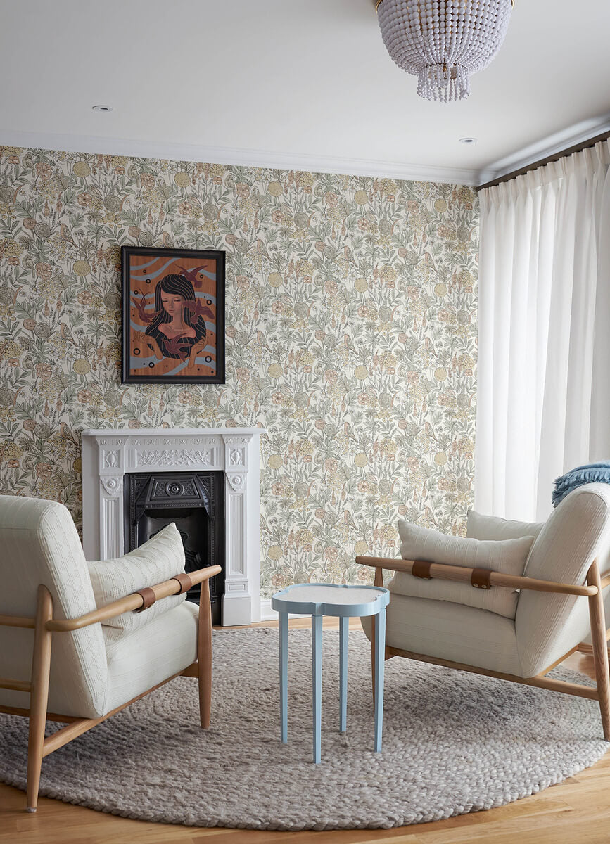 Printworks Goldfinch Birds & Blooms Wallpaper