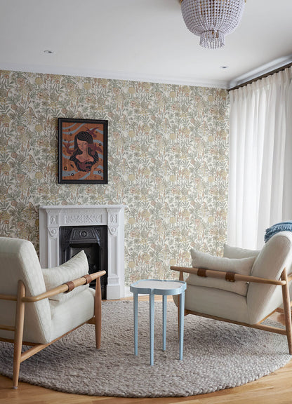 Printworks Goldfinch Birds & Blooms Wallpaper