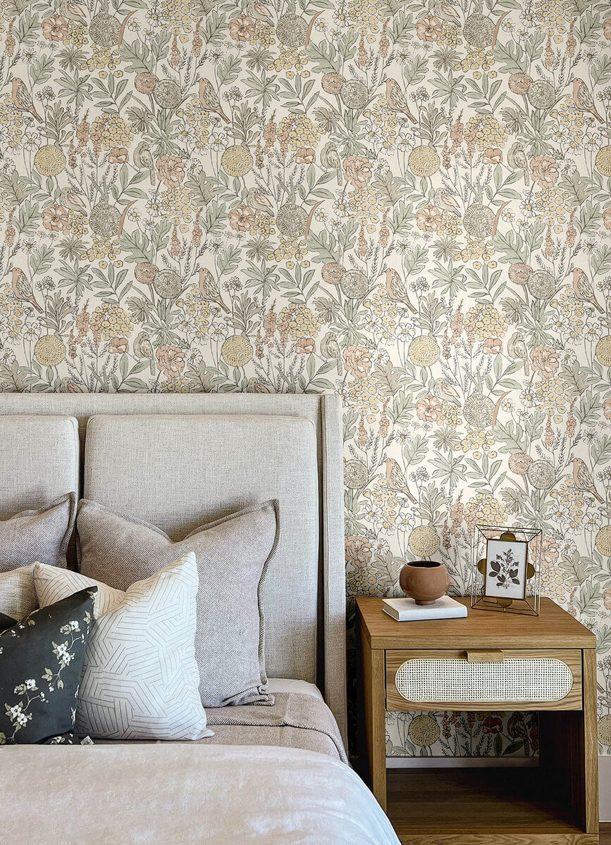 Printworks Goldfinch Birds & Blooms Wallpaper