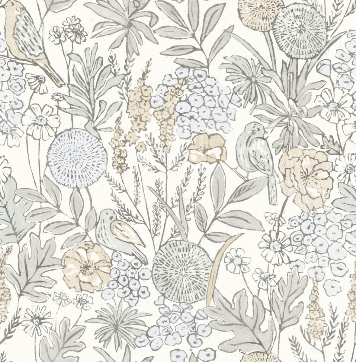 Printworks Goldfinch Birds & Blooms Wallpaper
