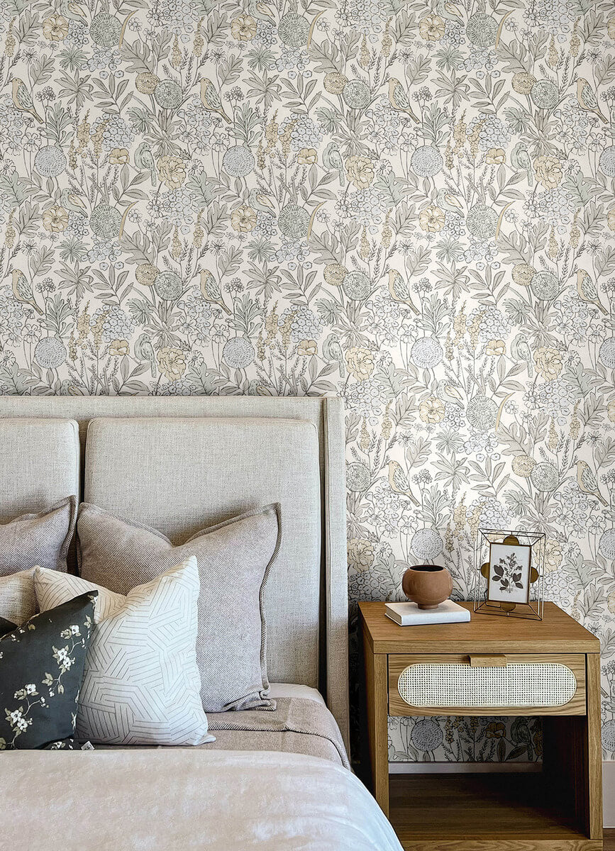 Printworks Goldfinch Birds & Blooms Wallpaper