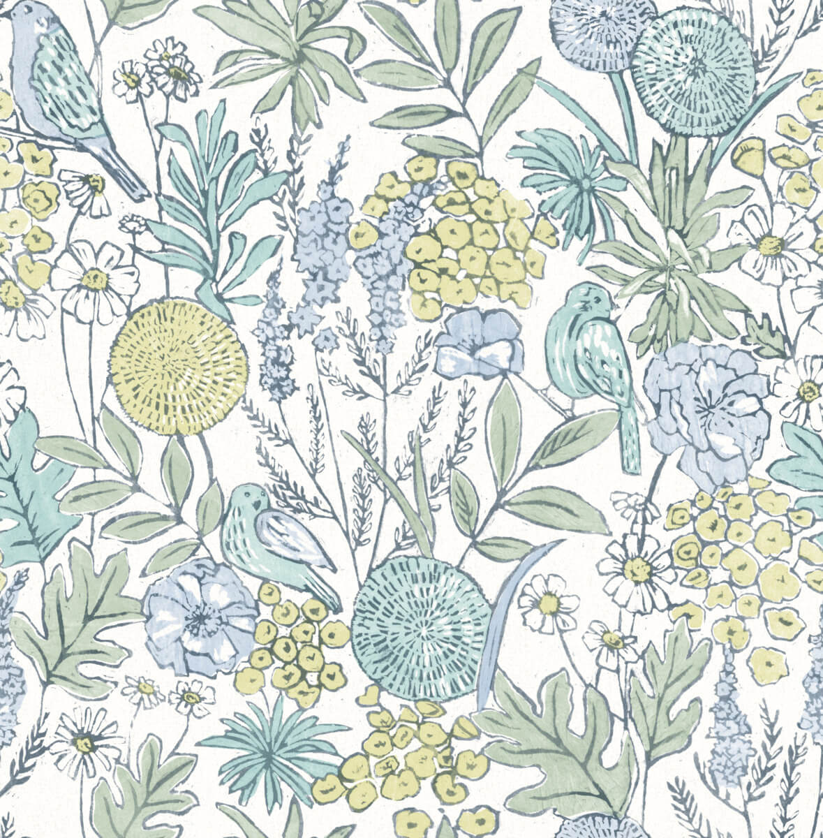 Printworks Goldfinch Birds & Blooms Wallpaper