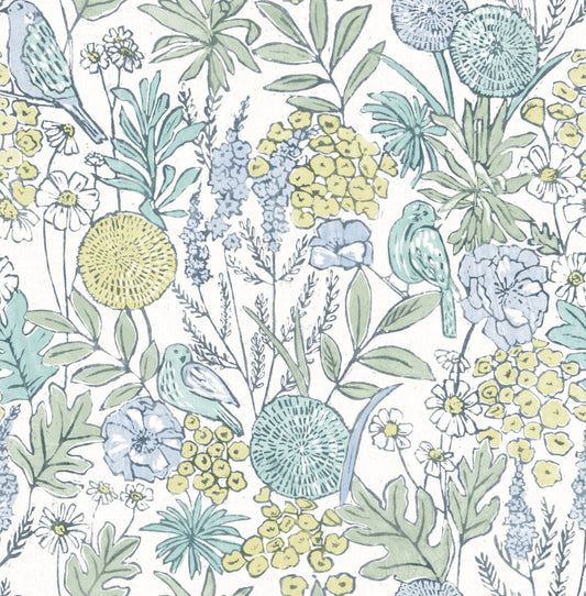 Printworks Goldfinch Birds & Blooms Wallpaper