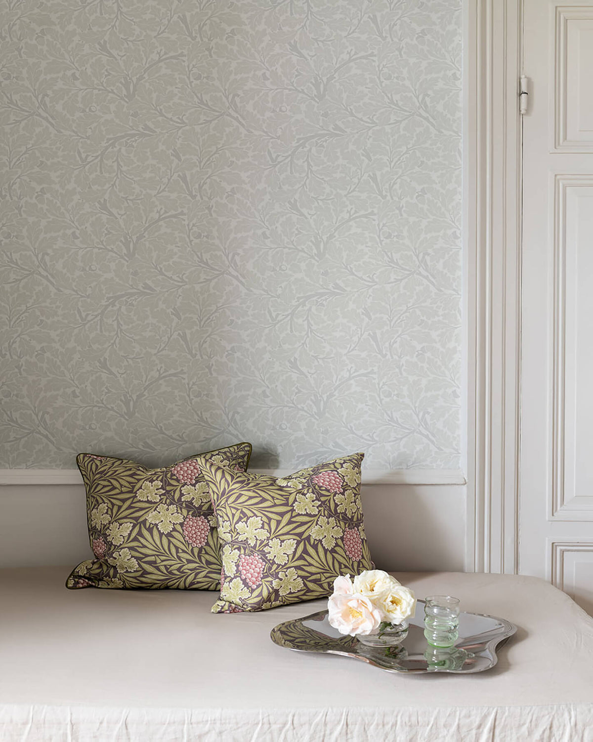 A-Street Prints Hidden Treasures Oak Tree Wallpaper, botanical in black, yellow, purple
