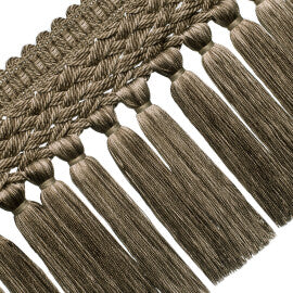8" Rouen Tassel Fringe Trim by Samuel & Sons in Sable