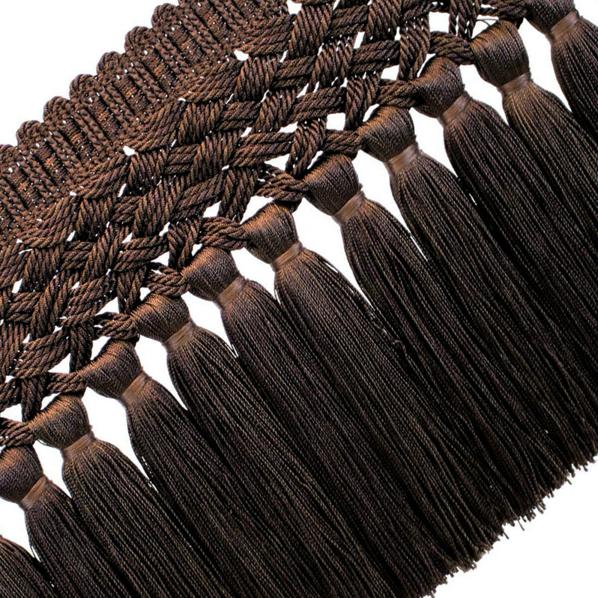 8" Rouen Tassel Fringe Trim by Samuel & Sons in Java