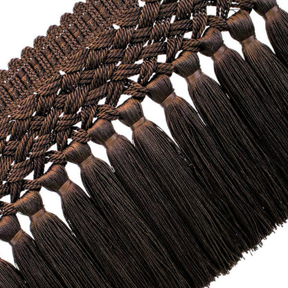 8" Rouen Tassel Fringe Trim by Samuel & Sons in Java
