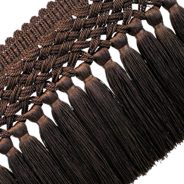 8" Rouen Tassel Fringe Trim by Samuel & Sons in Java