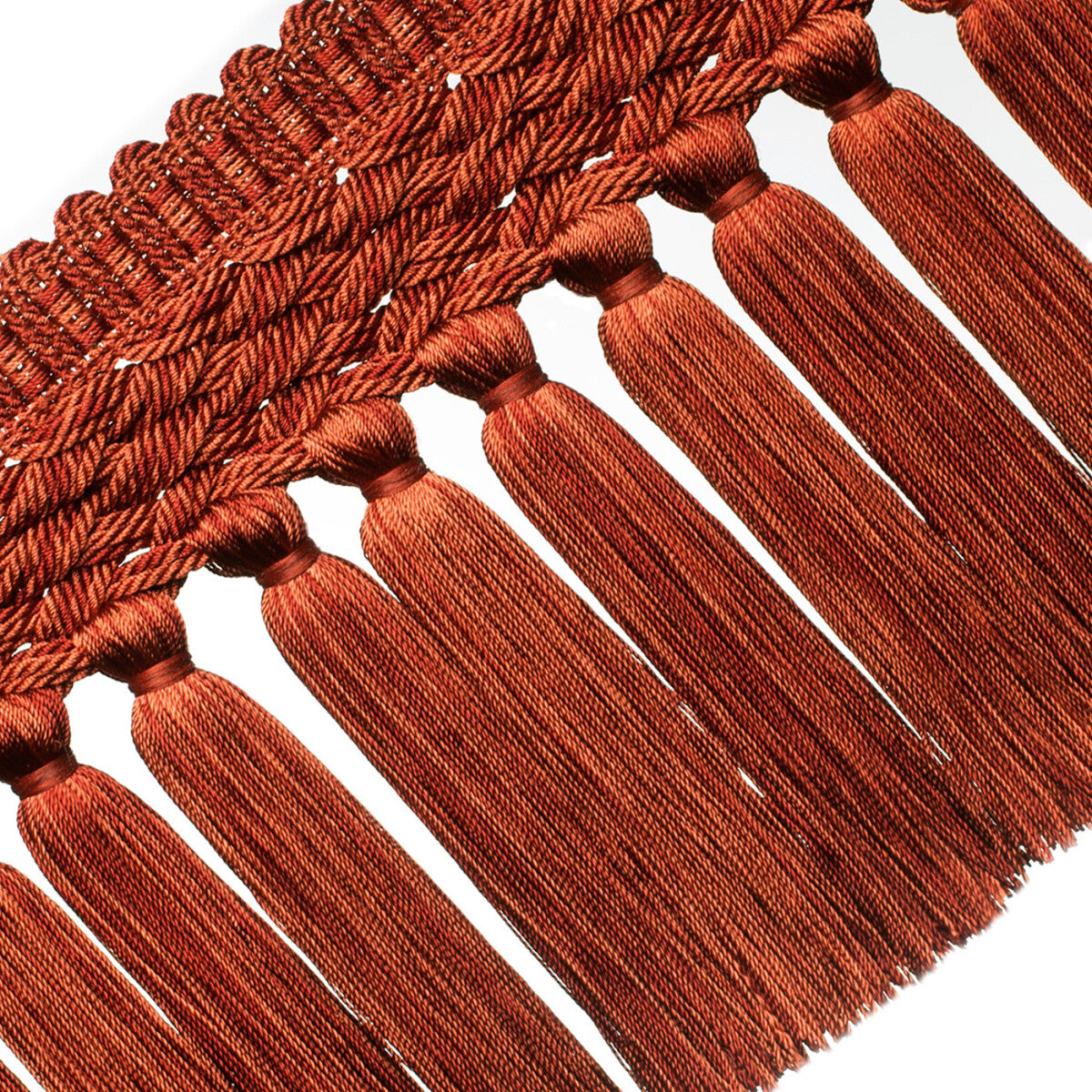 8" Rouen Tassel Fringe Trim by Samuel & Sons in Sienna