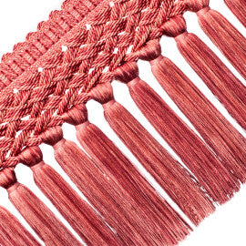 8" Rouen Tassel Fringe Trim by Samuel & Sons in Magnolia