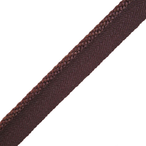 1/4" Rouen Cord With Tape Trim by Samuel & Sons in Java