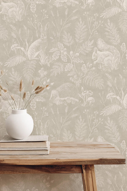 Westbury Forest Woodland Toile Wallpaper