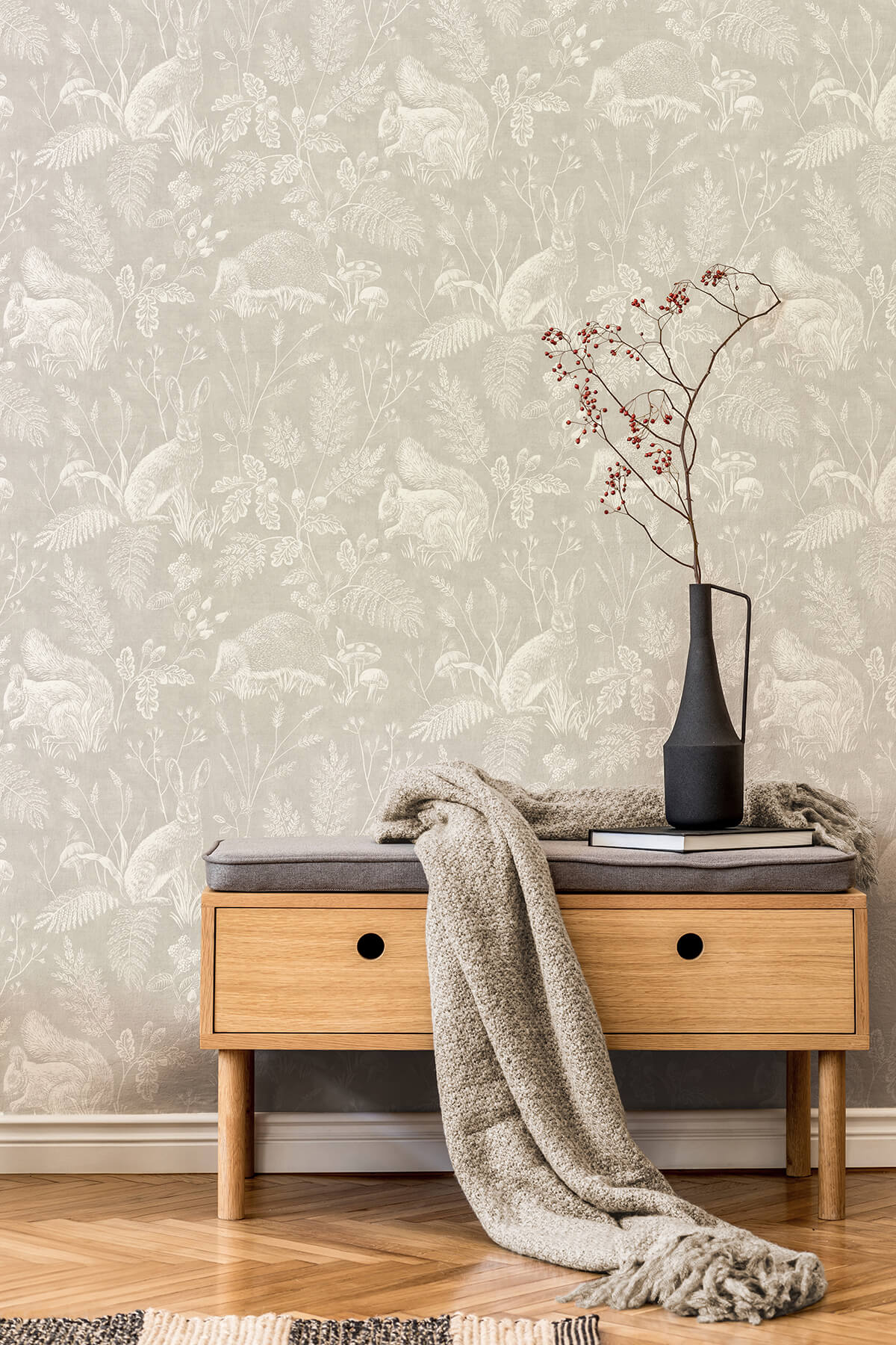 Westbury Forest Woodland Toile Wallpaper