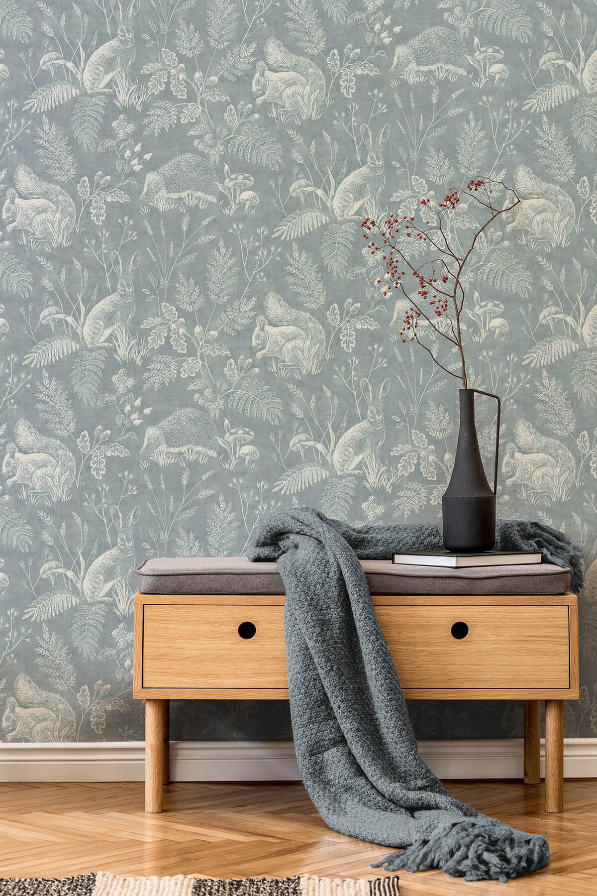 Westbury Forest Woodland Toile Wallpaper