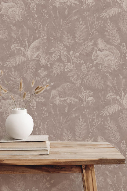 Westbury Forest Woodland Toile Wallpaper