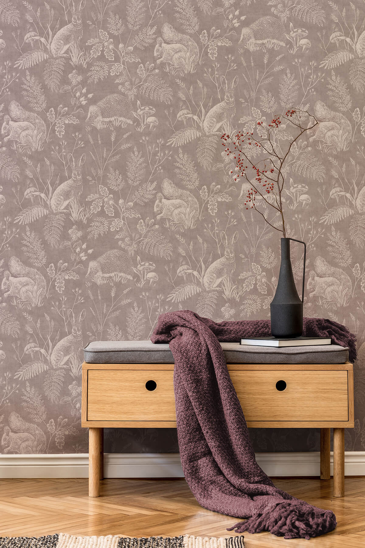 Westbury Forest Woodland Toile Wallpaper