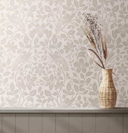 Westbury Forest Marlow Bird Vine Wallpaper