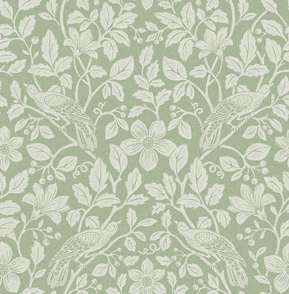 Westbury Forest Marlow Bird Vine Wallpaper