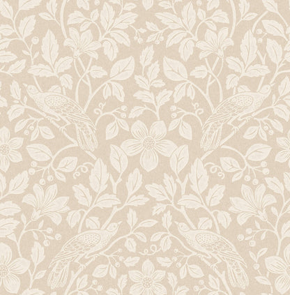 Westbury Forest Marlow Bird Vine Wallpaper