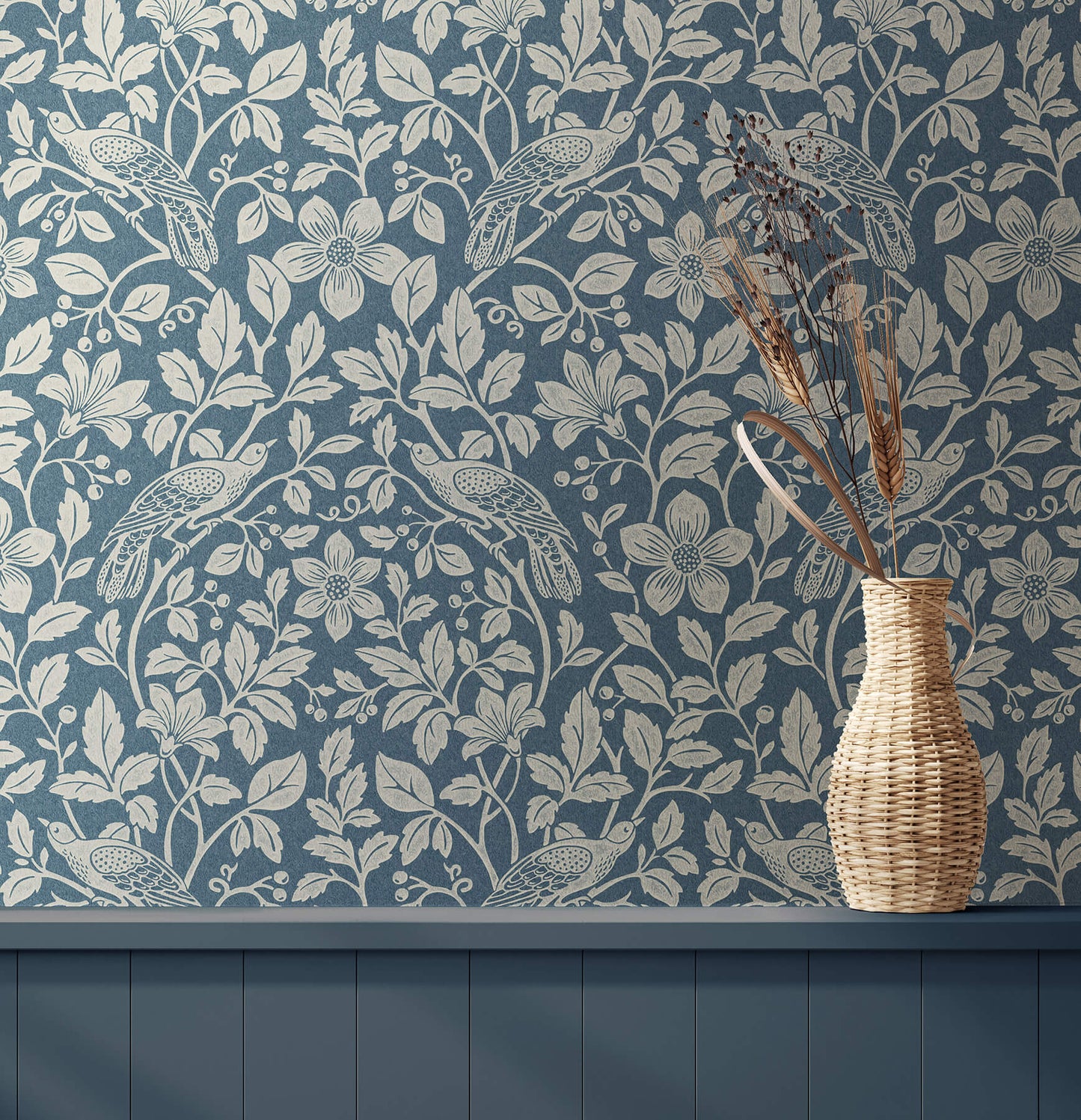 Westbury Forest Marlow Bird Vine Wallpaper