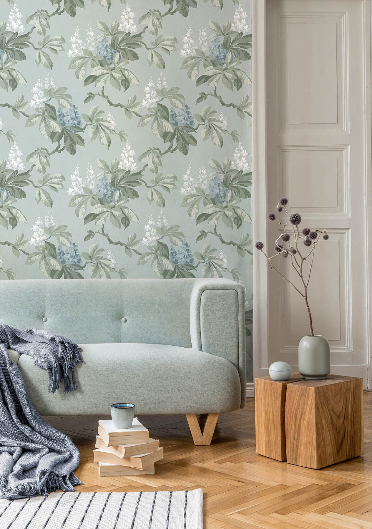Westbury Forest Chestnut Floral Wallpaper